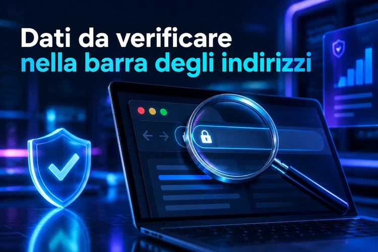 Dati da verificare nella barra degli indirizzi